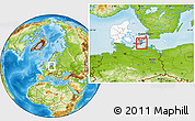 Physical Location Map of Stubbekobing, highlighted country, highlighted parent region