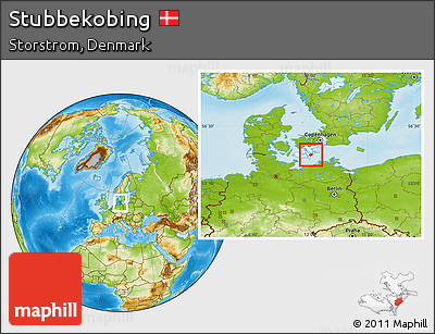 Physical Location Map of Stubbekobing, highlighted parent region