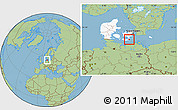 Savanna Style Location Map of Stubbekobing, highlighted country
