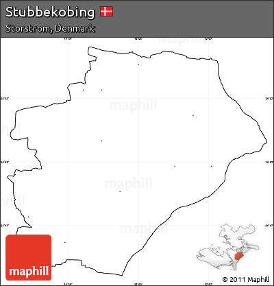 Blank Simple Map of Stubbekobing, cropped outside, no labels
