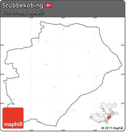 Blank Simple Map of Stubbekobing, cropped outside, no labels