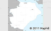Gray Simple Map of Stubbekobing, single color outside