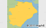 Savanna Style Simple Map of Stubbekobing, single color outside