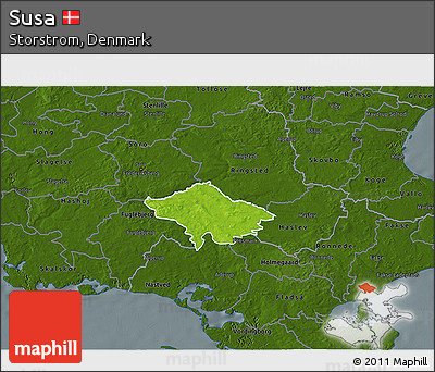 Physical 3D Map of Susa, darken