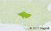 Physical 3D Map of Susa, lighten