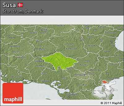 Physical 3D Map of Susa, semi-desaturated