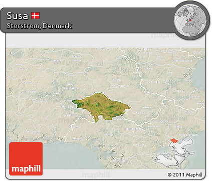 Satellite 3D Map of Susa, lighten