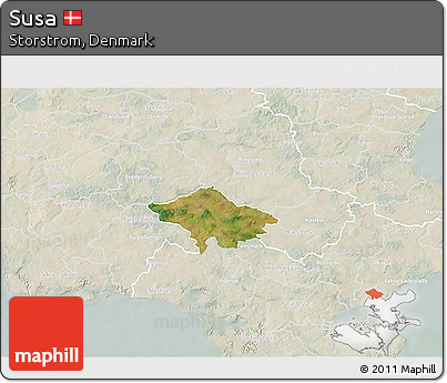 Satellite 3D Map of Susa, lighten