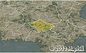 Satellite 3D Map of Susa, semi-desaturated