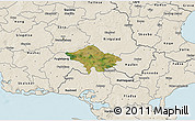 Satellite 3D Map of Susa, shaded relief outside