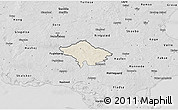 Shaded Relief 3D Map of Susa, desaturated