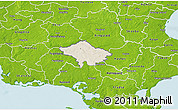 Shaded Relief 3D Map of Susa, physical outside