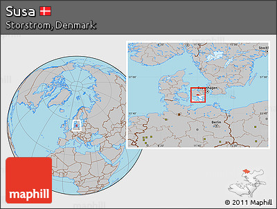 Gray Location Map of Susa, highlighted parent region