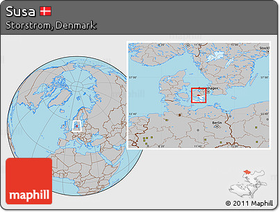 Gray Location Map of Susa, highlighted parent region