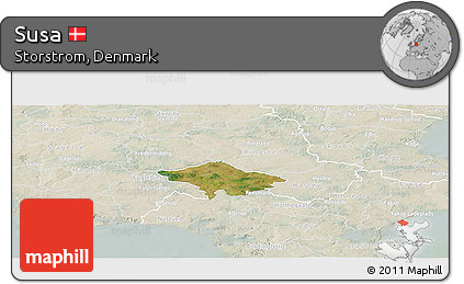 Satellite Panoramic Map of Susa, lighten