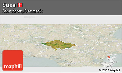 Satellite Panoramic Map of Susa, lighten