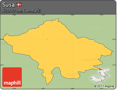 Savanna Style Simple Map of Susa, cropped outside
