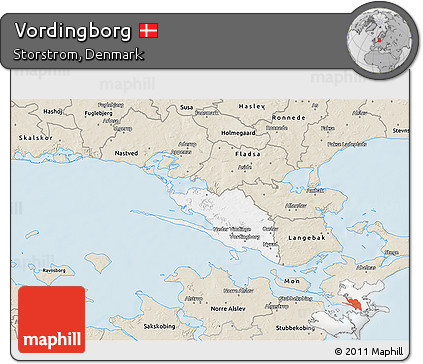Classic Style 3D Map of Vordingborg