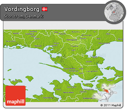 Physical 3D Map of Vordingborg