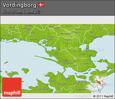 Physical 3D Map of Vordingborg