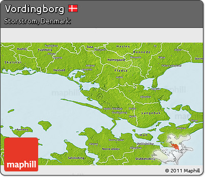 Physical 3D Map of Vordingborg