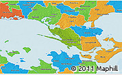 Physical 3D Map of Vordingborg, political outside