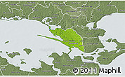 Physical 3D Map of Vordingborg, semi-desaturated