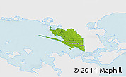 Physical 3D Map of Vordingborg, single color outside
