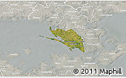 Satellite 3D Map of Vordingborg, lighten, semi-desaturated