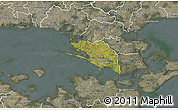 Satellite 3D Map of Vordingborg, semi-desaturated