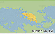 Savanna Style 3D Map of Vordingborg, single color outside