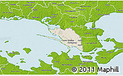 Shaded Relief 3D Map of Vordingborg, physical outside