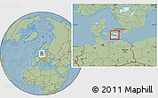 Savanna Style Location Map of Vordingborg, highlighted parent region, hill shading
