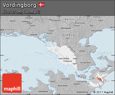 Gray Map of Vordingborg