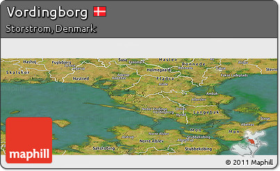 Satellite Panoramic Map of Vordingborg