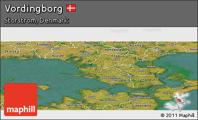 Satellite Panoramic Map of Vordingborg