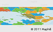 Satellite Panoramic Map of Vordingborg, political outside