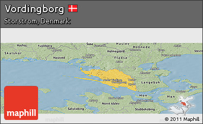 Savanna Style Panoramic Map of Vordingborg