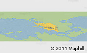 Savanna Style Panoramic Map of Vordingborg, single color outside