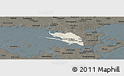 Shaded Relief Panoramic Map of Vordingborg, darken