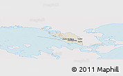 Shaded Relief Panoramic Map of Vordingborg, single color outside
