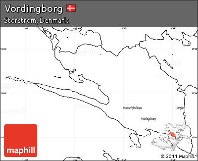 Blank Simple Map of Vordingborg