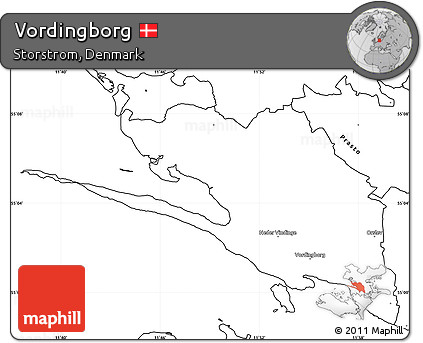 Blank Simple Map of Vordingborg