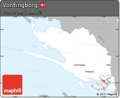 Gray Simple Map of Vordingborg