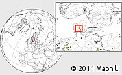 Blank Location Map of Jelling, within the entire country