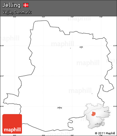 Blank Simple Map of Jelling, cropped outside