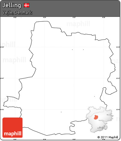 Blank Simple Map of Jelling, cropped outside, no labels