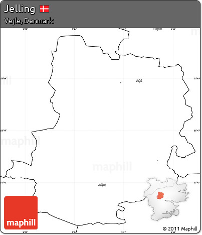 Blank Simple Map of Jelling