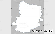 Gray Simple Map of Jelling, single color outside