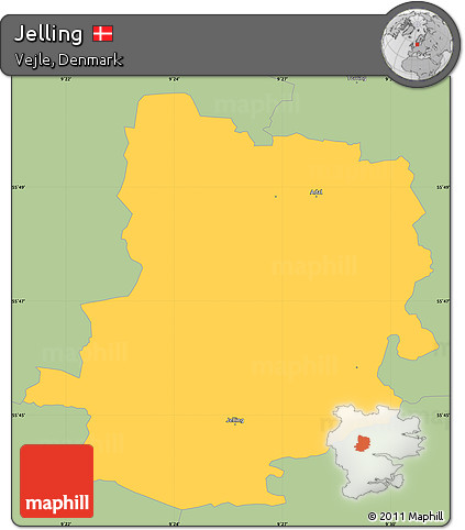 Savanna Style Simple Map of Jelling